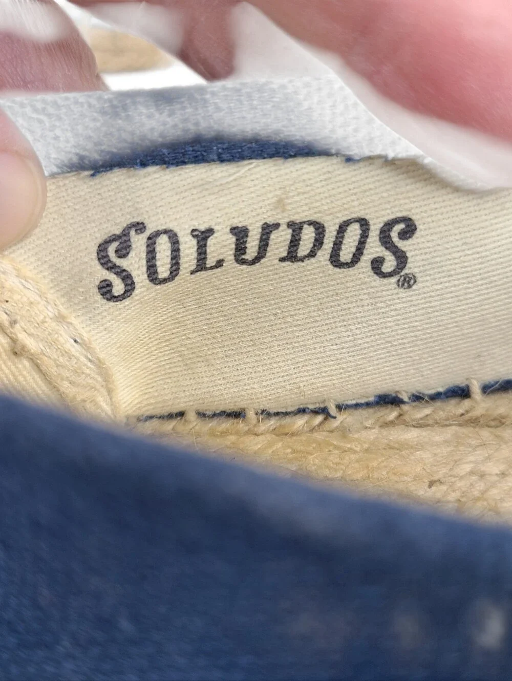 Soludos Blue Cotton Canvas Slip-on Espadrilles Women's Size 9